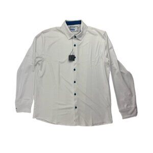 Twillory Mens XL Long Sleeve Polo Shirt White NWT Athletic Wear
